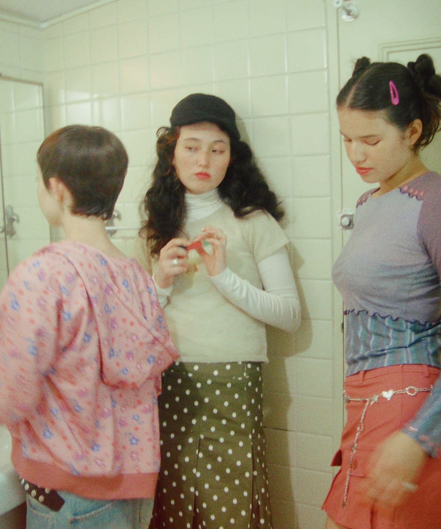 チビT/ニット/ナシ/ベージュ