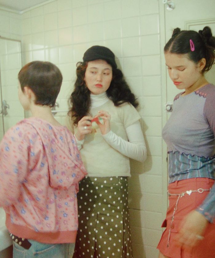 チビT/ニット/ナシ/ベージュ