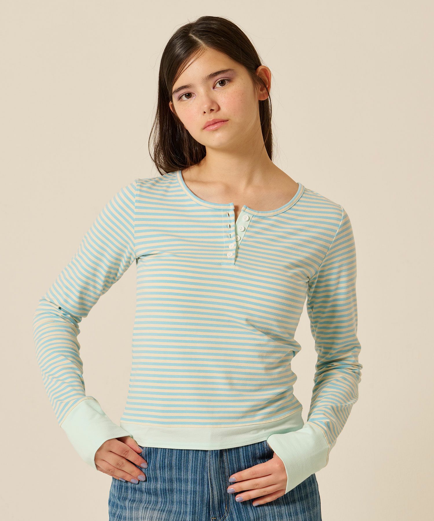 ピンストライプ ティアード ショートパンツ TINA：JOJUN 全2色｜tnj731