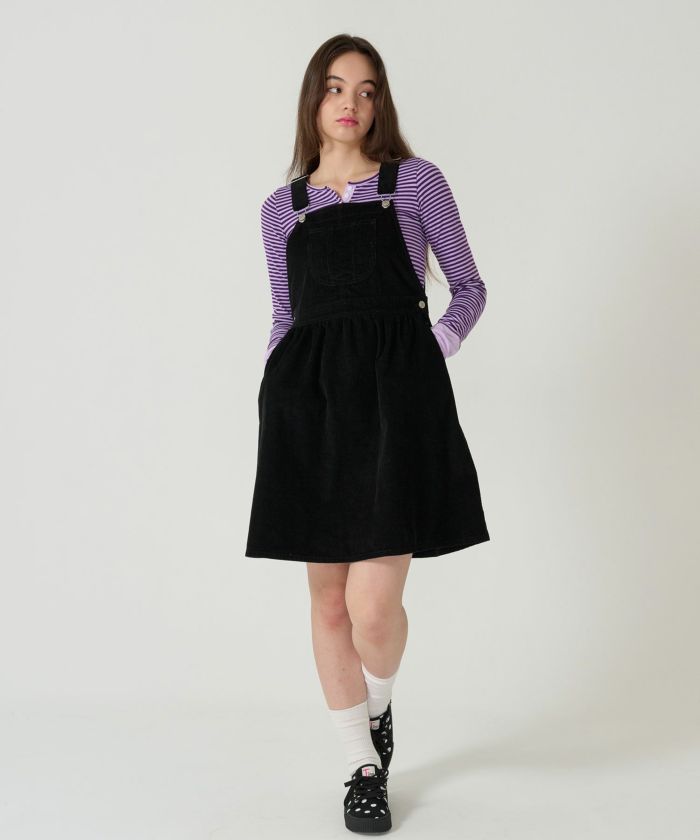  ボーダー/ ヘンリーネック/ロンT/パープル