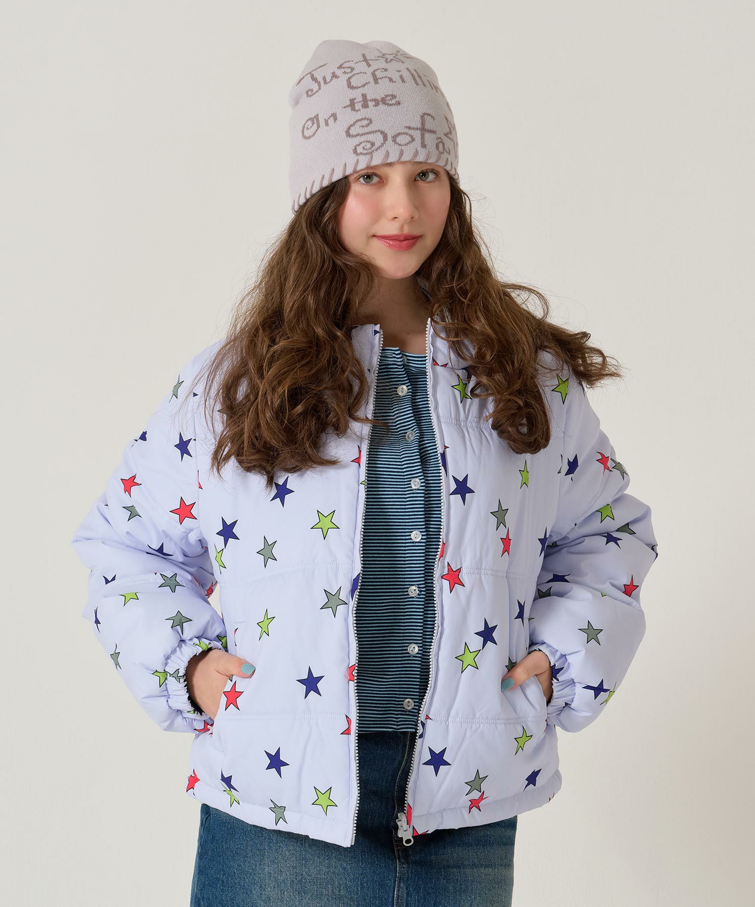 ジップ/アウター/星/スター/ボーダー/リバーシブル