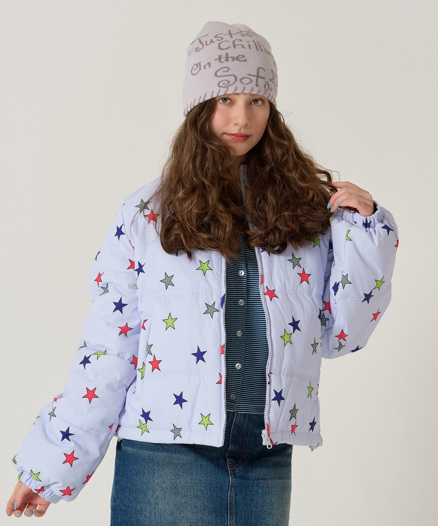 ジップ/アウター/星/スター/ボーダー/リバーシブル
