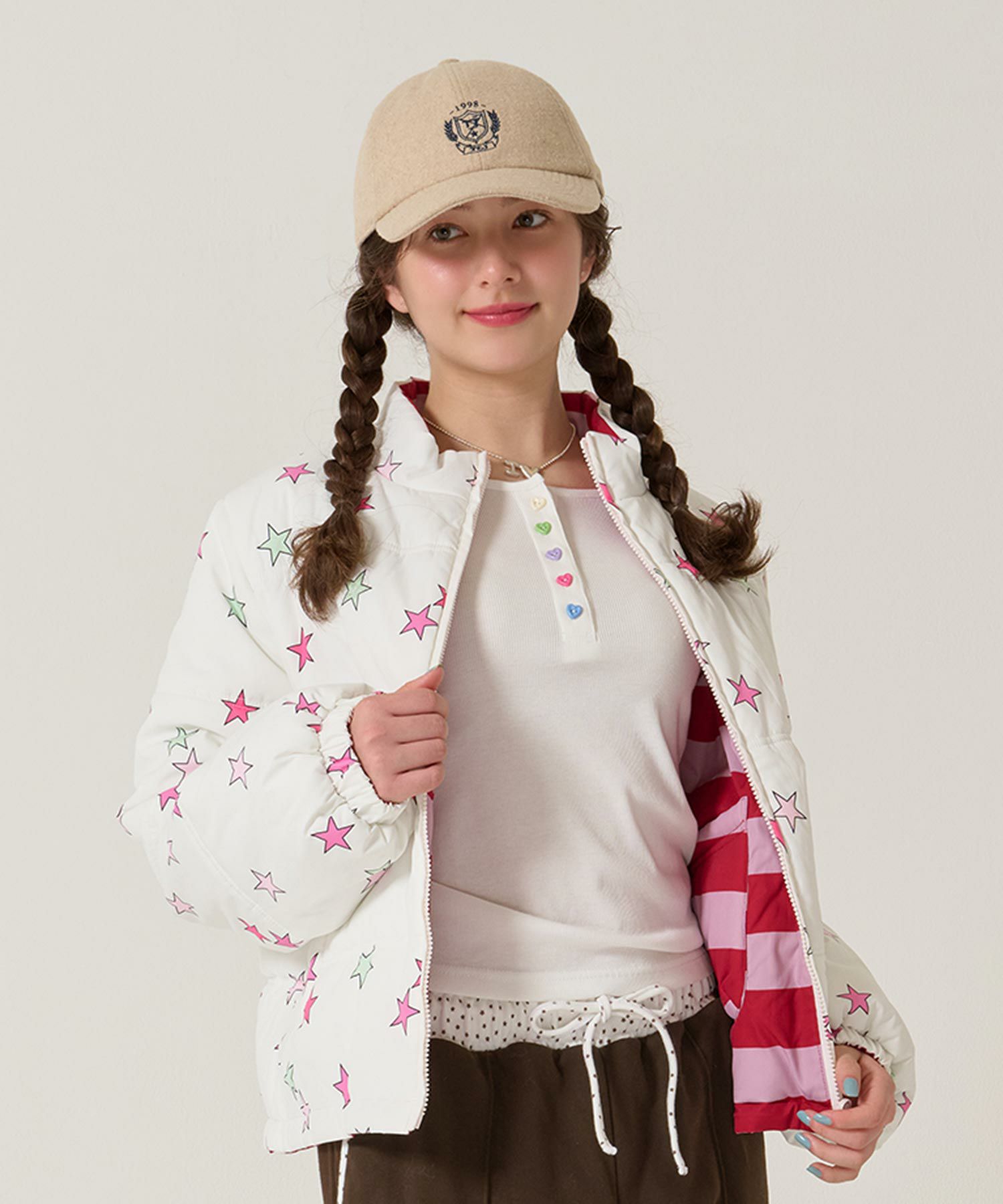 ジップ/アウター/星/スター/ボーダー/リバーシブル