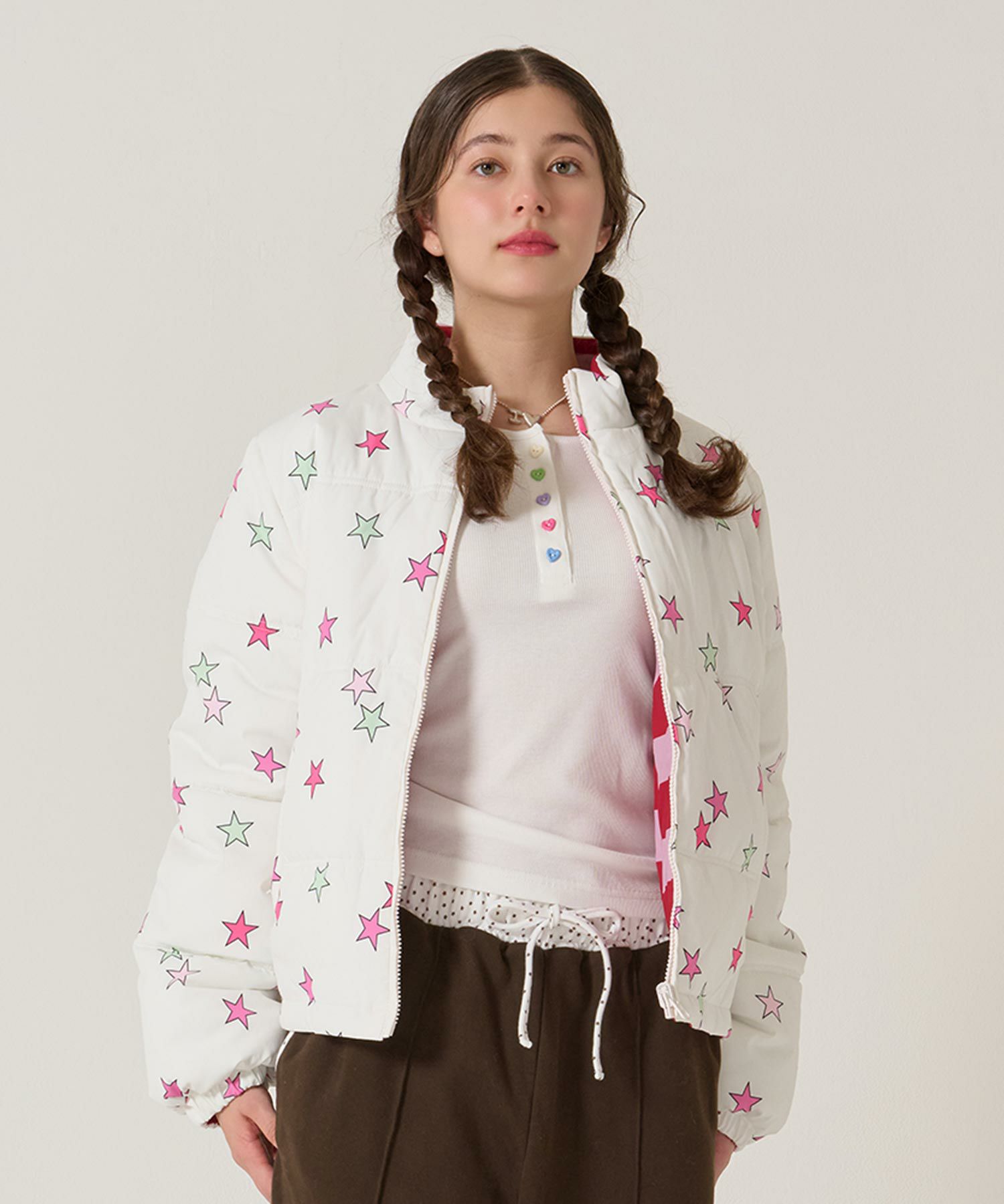 ジップ/アウター/星/スター/ボーダー/リバーシブル