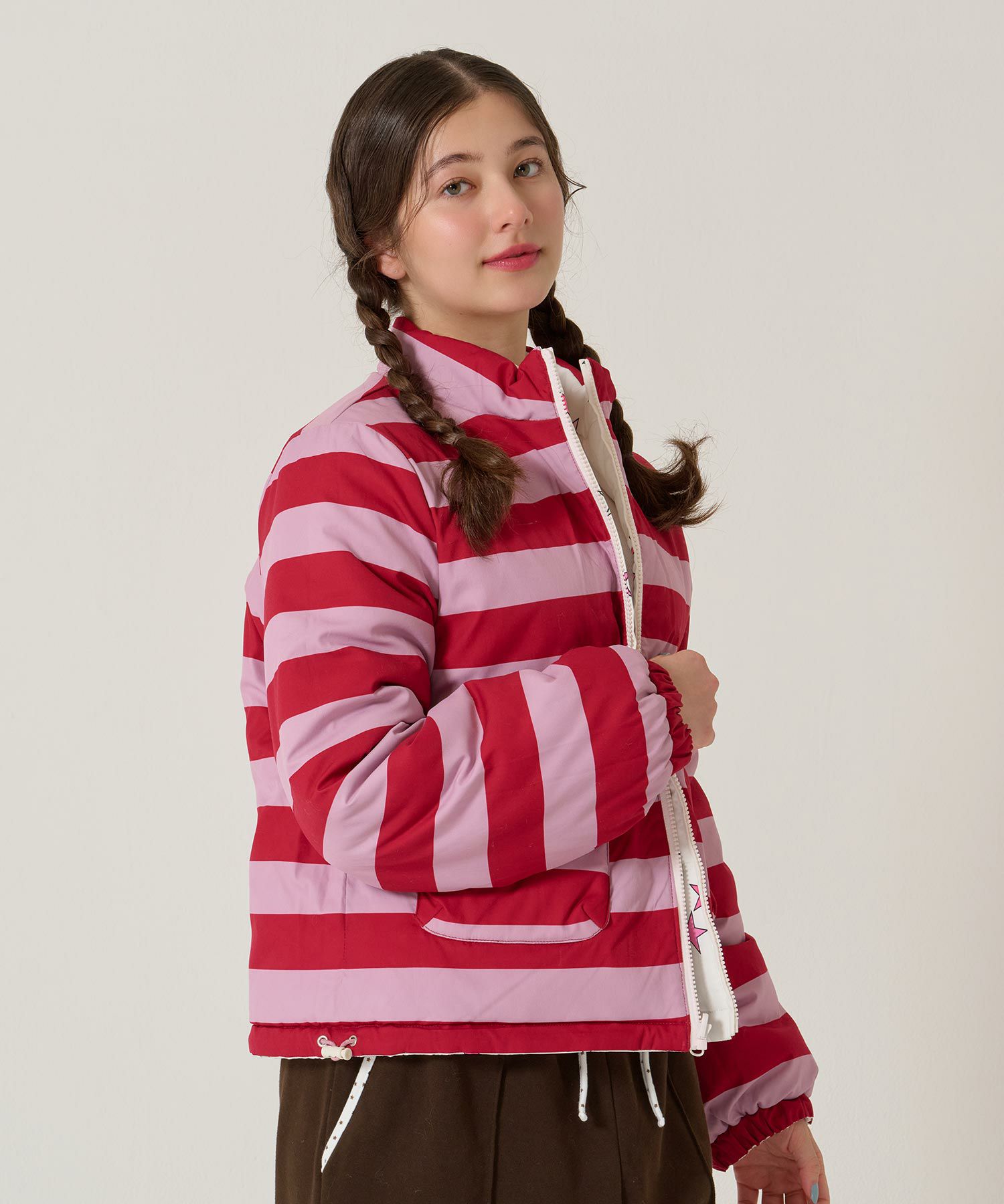 ジップ/アウター/星/スター/ボーダー/リバーシブル