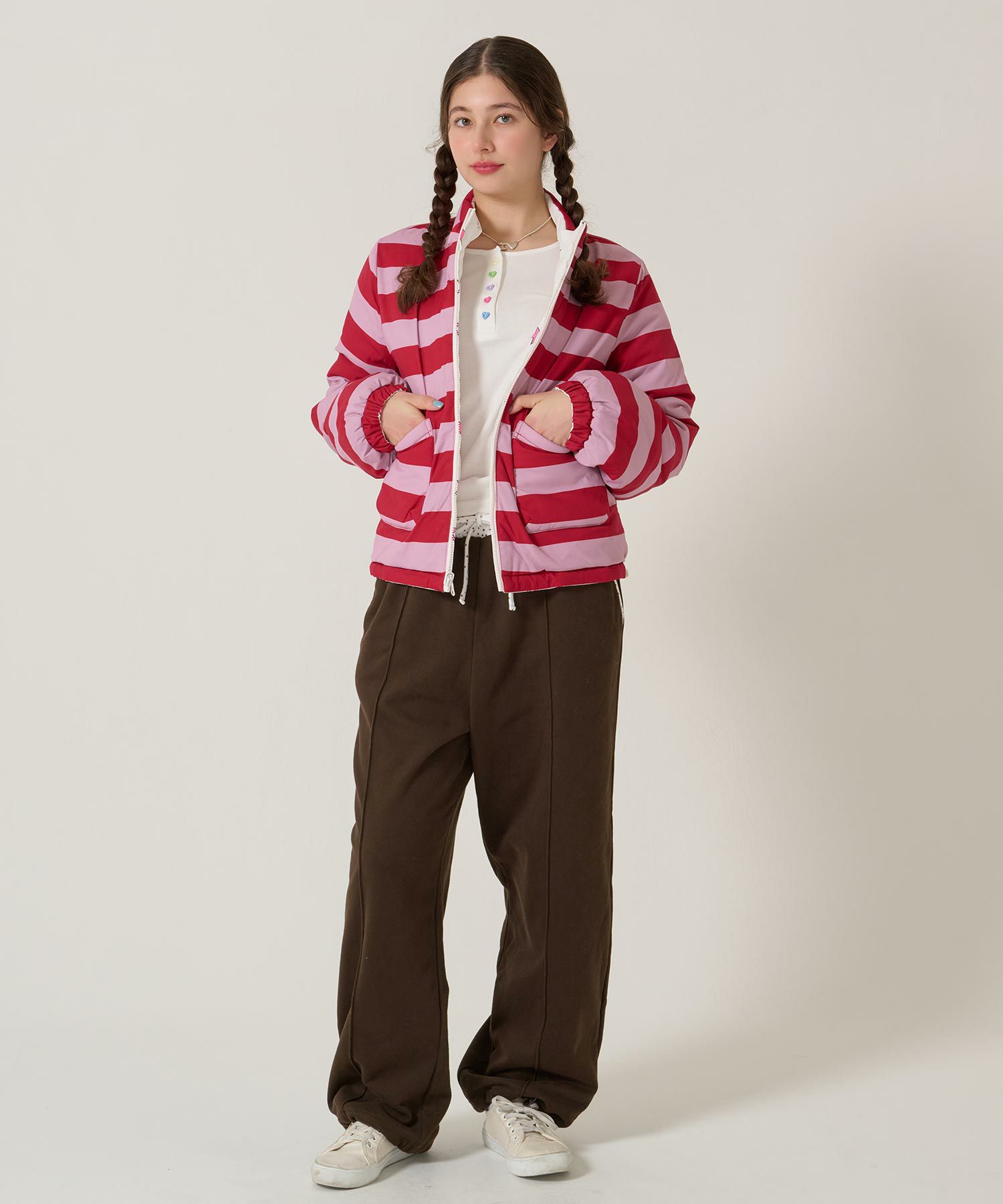 ジップ/アウター/星/スター/ボーダー/リバーシブル