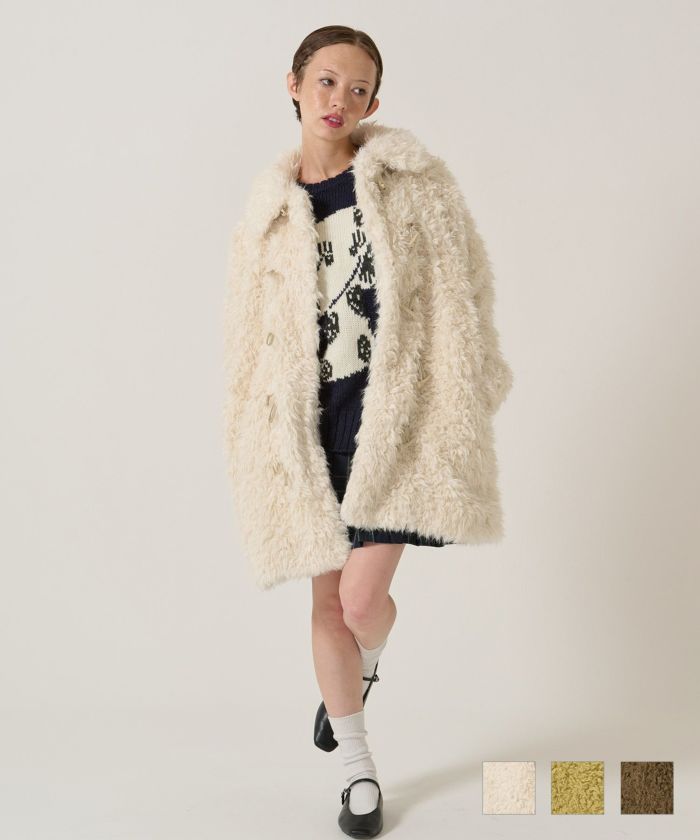 フェイクファー ダッフルコート TINA：JOJUN 全3色｜tnj141-1083【4