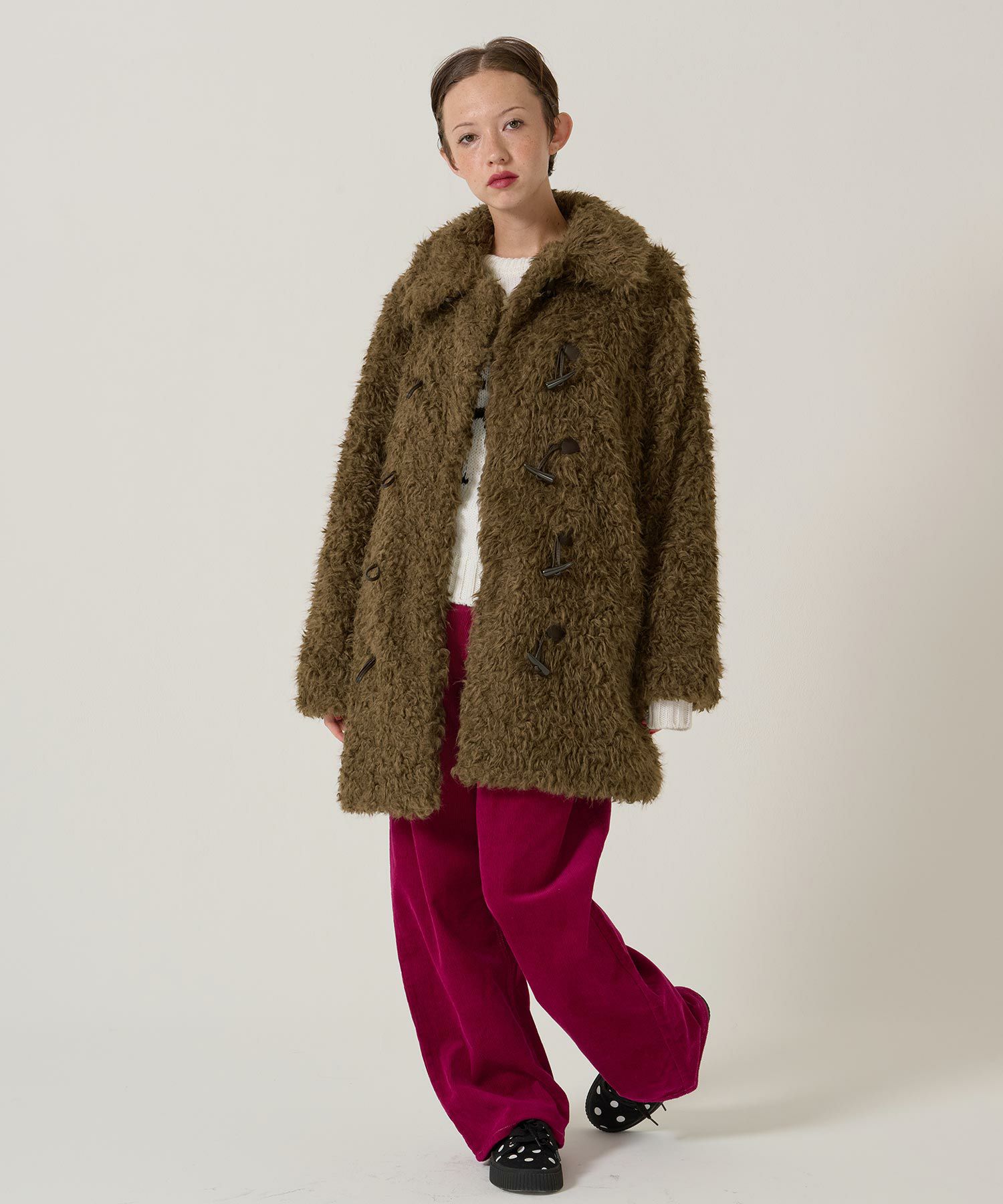 フェイクファーダッフルコート | Miyuki | TINA：JOJUN | オフィス