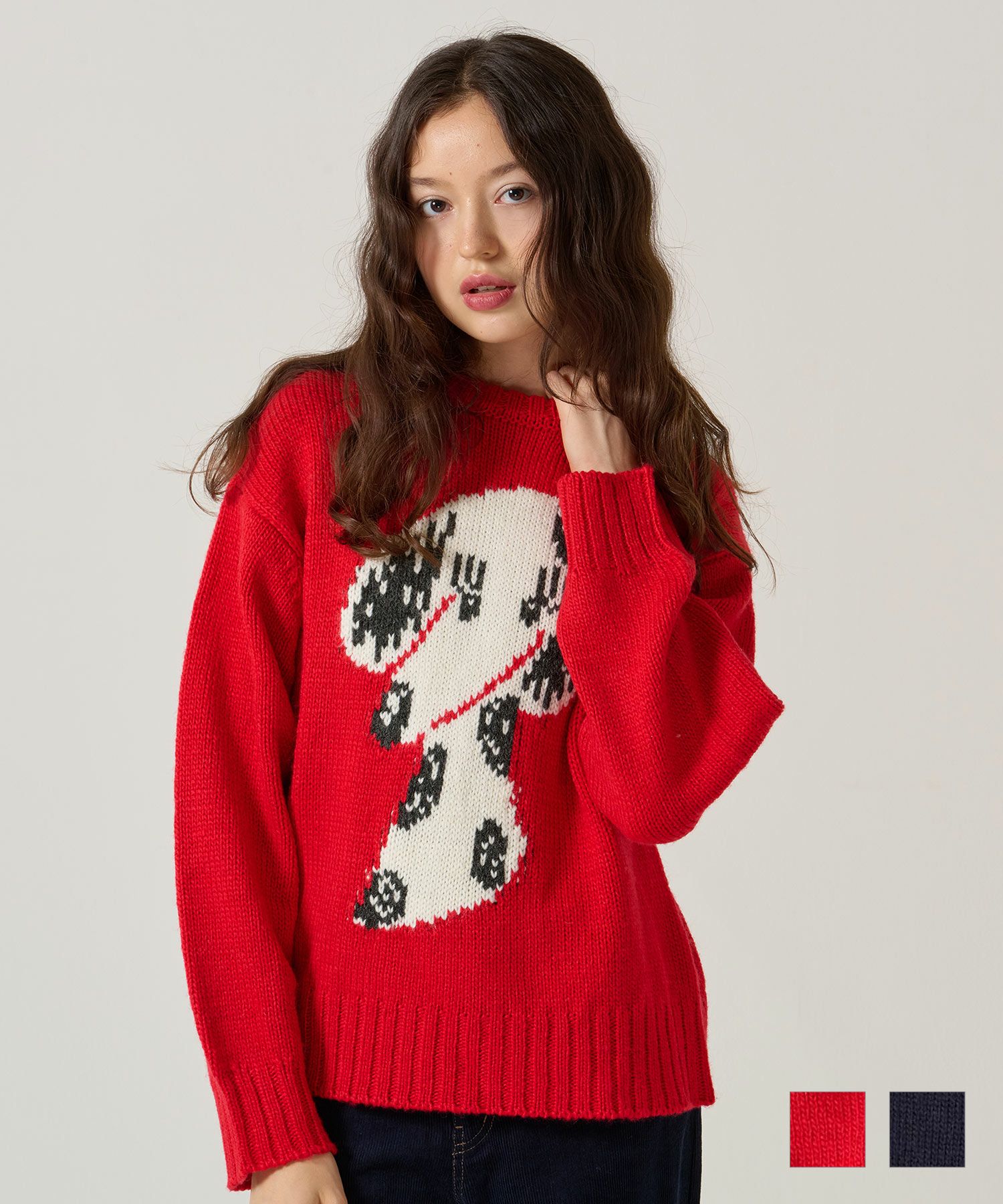 ジャカード/ニット/イヌ