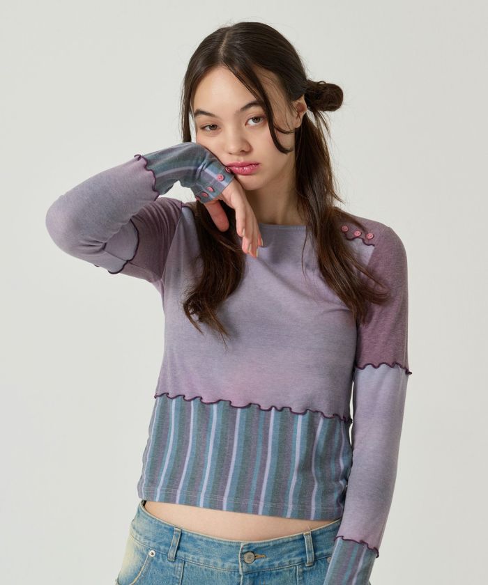 オリジナル/カットソー /ロンT/ピンク