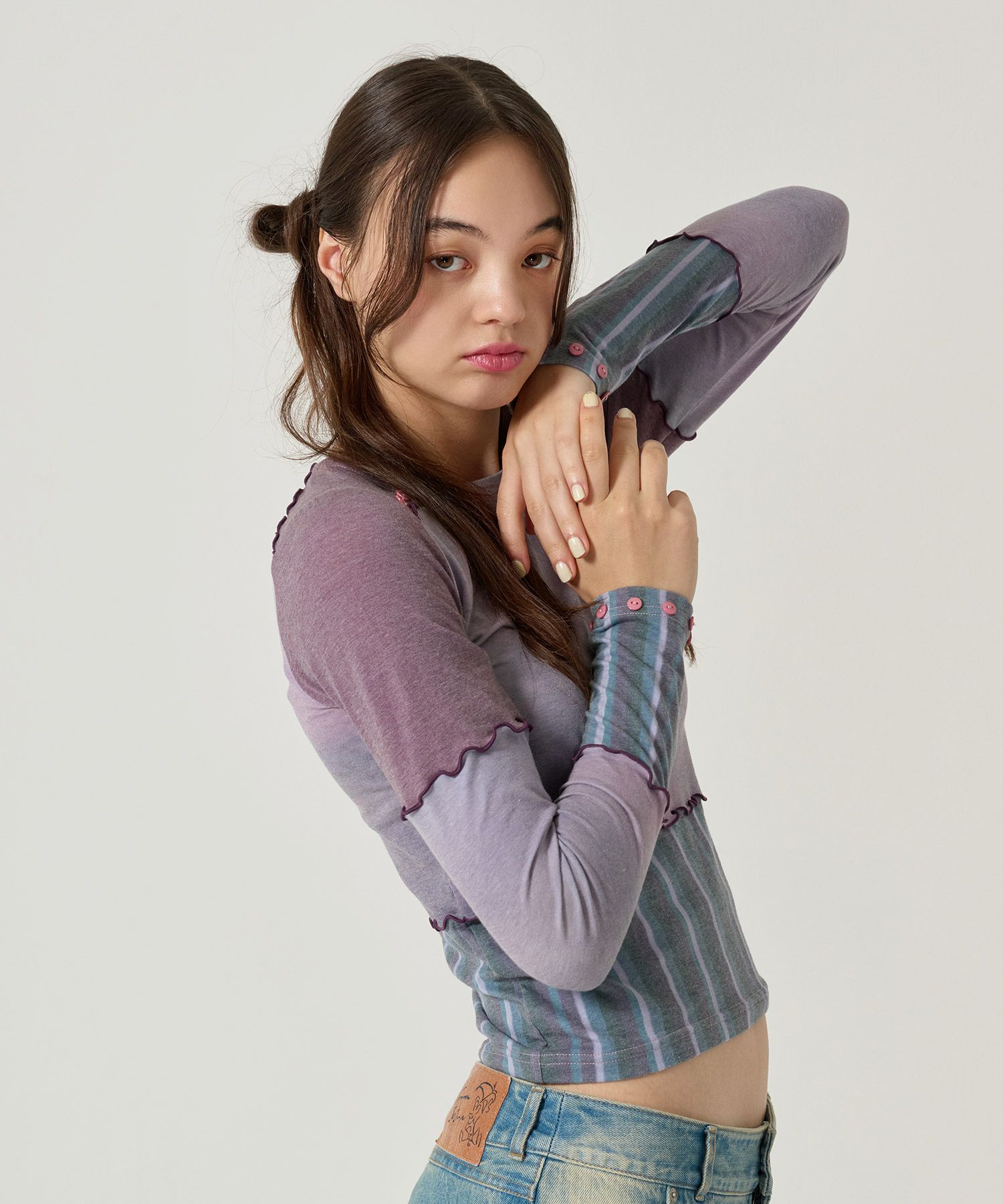 オリジナル/カットソー /ロンT/ピンク