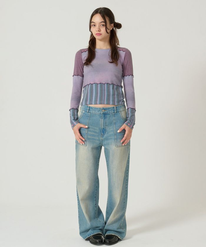 オリジナル/カットソー /ロンT/ピンク