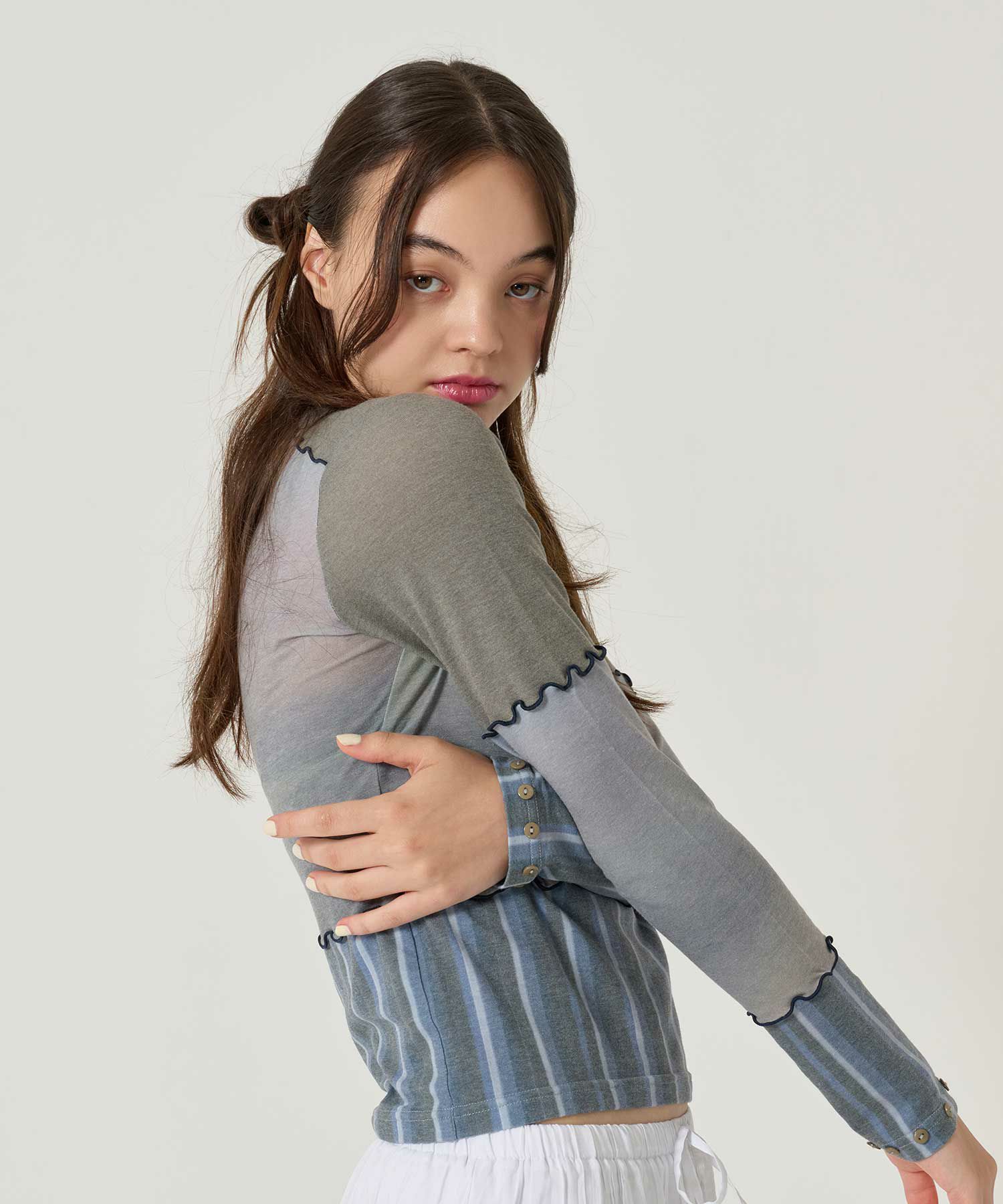 オリジナル/カットソー /ロンT/グレー