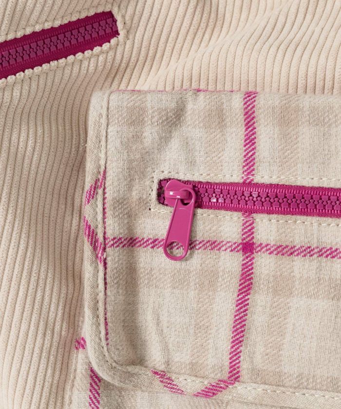 コーデュロイ/ショルダー/バッグ/アイボリー