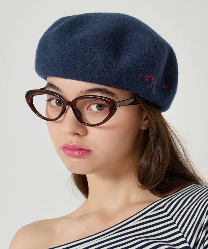 刺繍入り ベレー帽 TINA：JOJUN 全2色｜tnj934-1110【3】 - ベレー帽