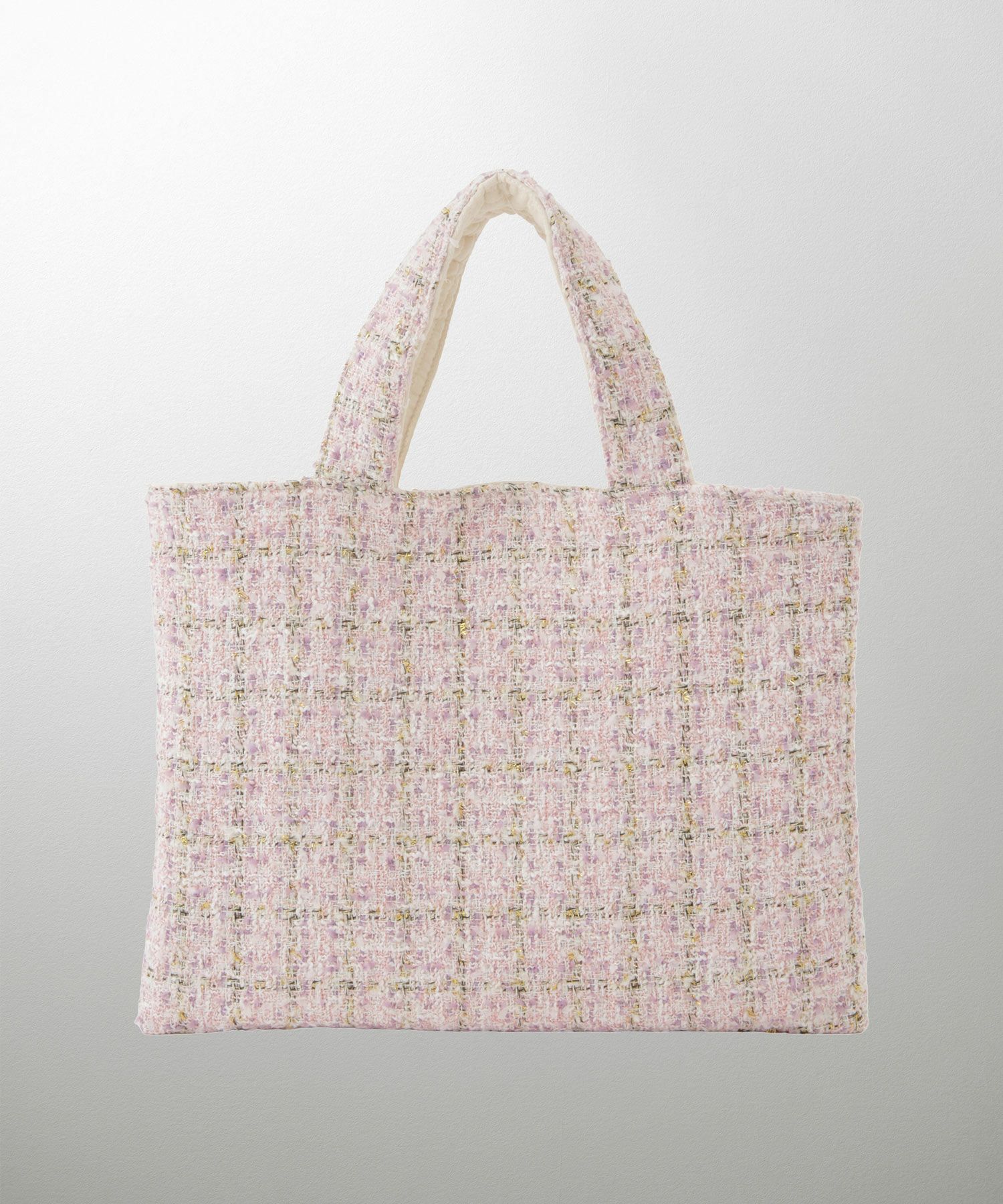 レディース バッグ 無地 ツイード リバーシブル オケージョン 春 夏 秋 冬 ヌビ サブバッグ アイボリー ブラック フリー