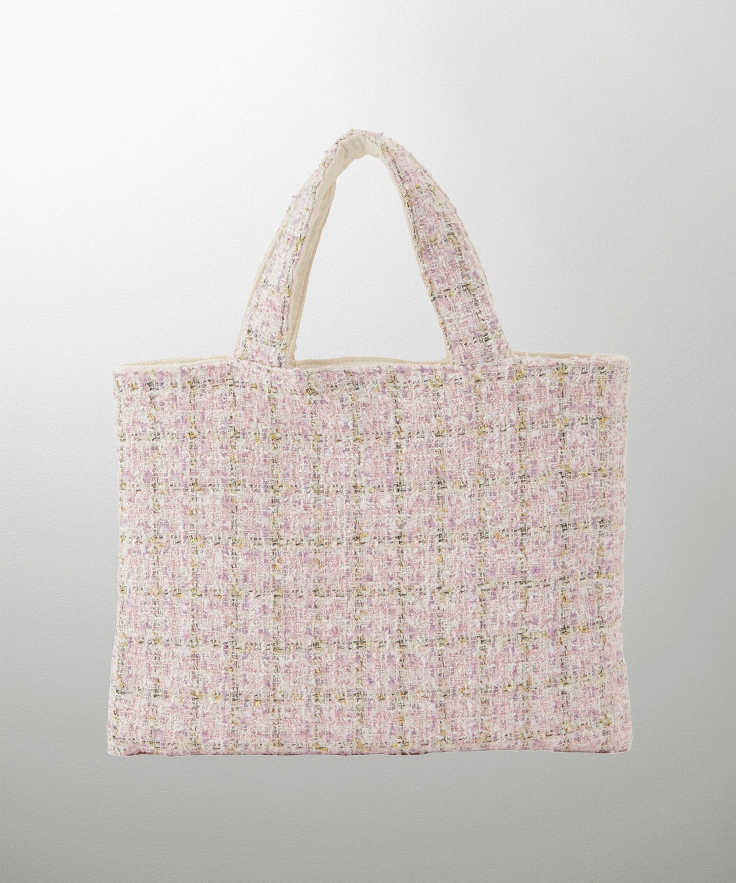 レディース バッグ 無地 ツイード リバーシブル オケージョン 春 夏 秋 冬 ヌビ サブバッグ アイボリー ブラック フリー