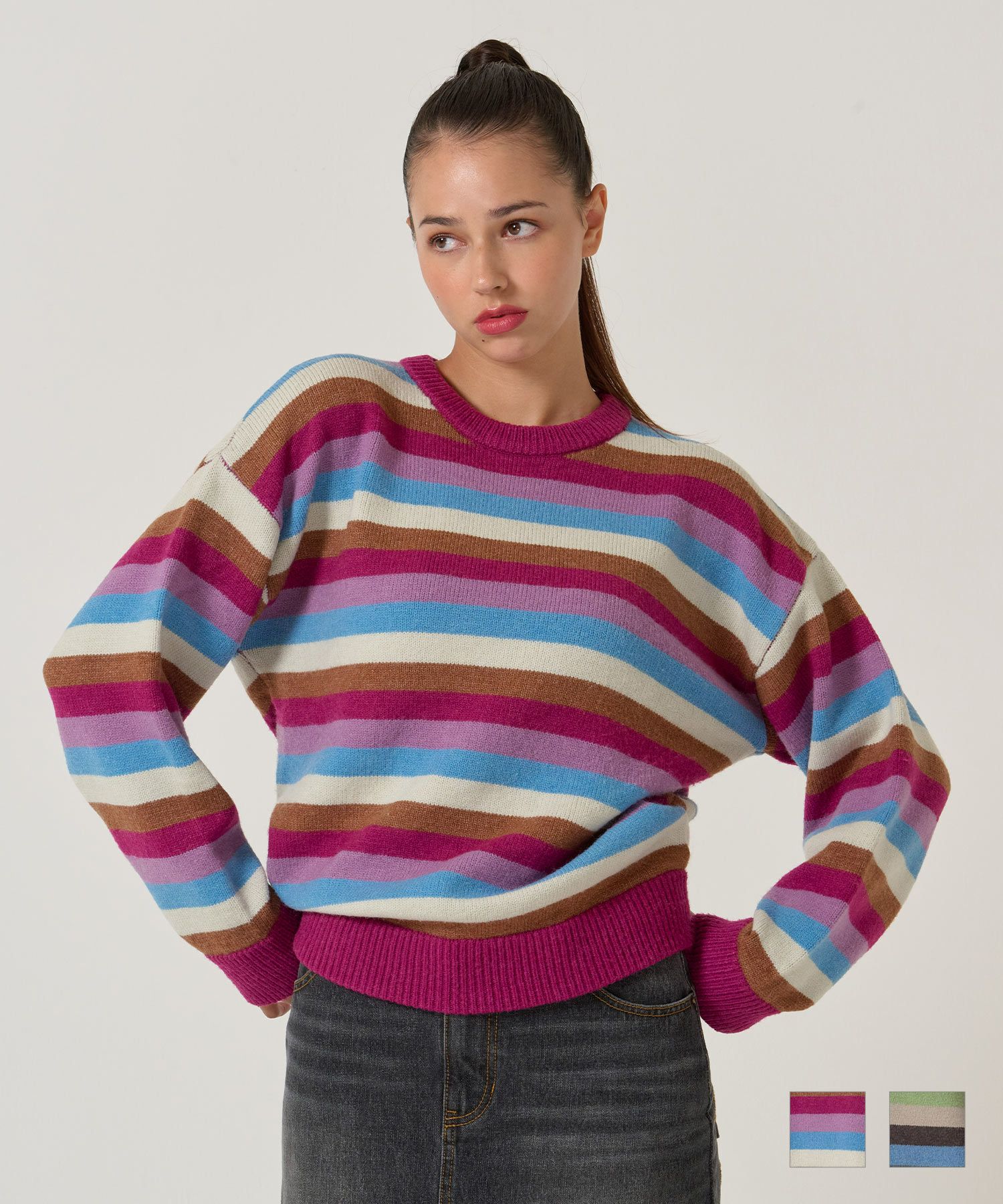 ボーダー/オーバーサイズ/ニット