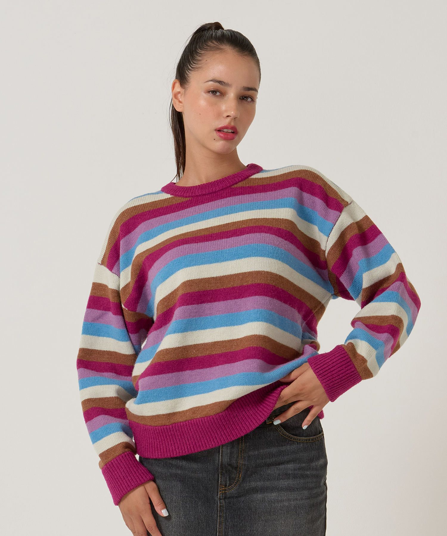 ボーダー/オーバーサイズ/ニット