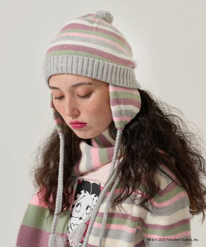 ボーダー/ニット帽/限定