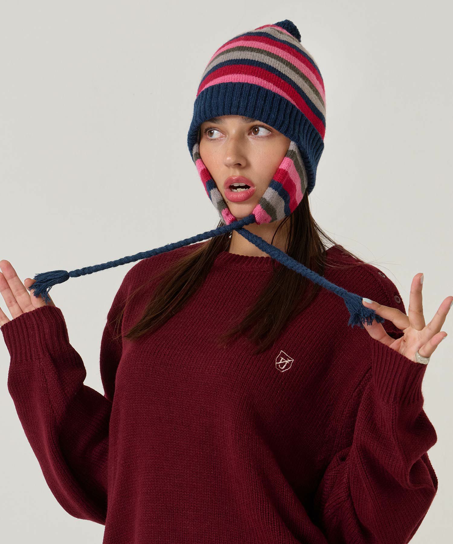 ボーダー/ニット帽/限定