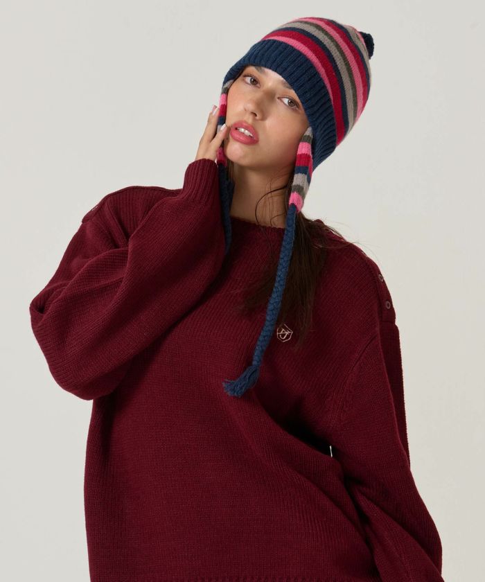 ボーダー/ニット帽/限定