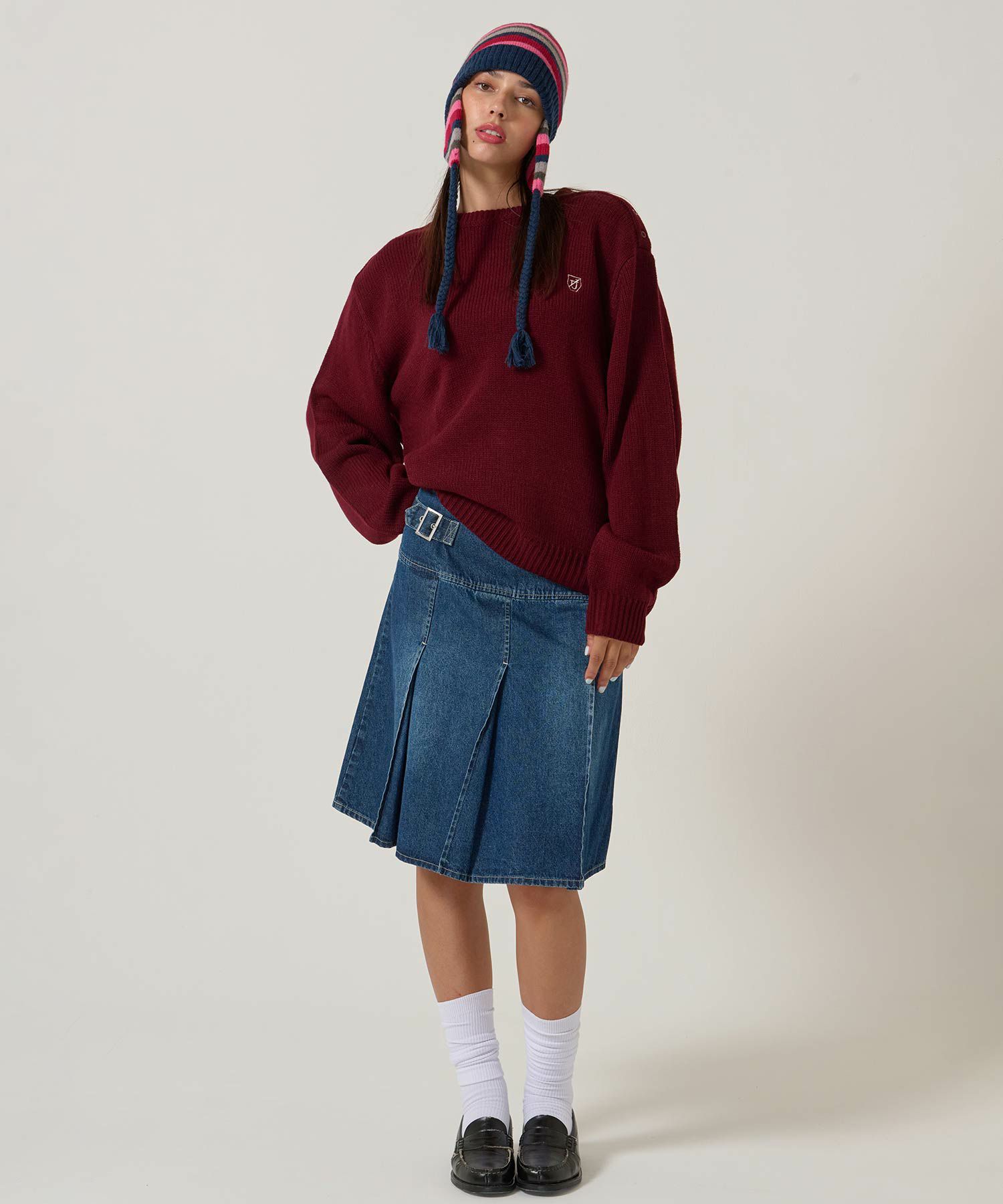 ボーダー/ニット帽/限定