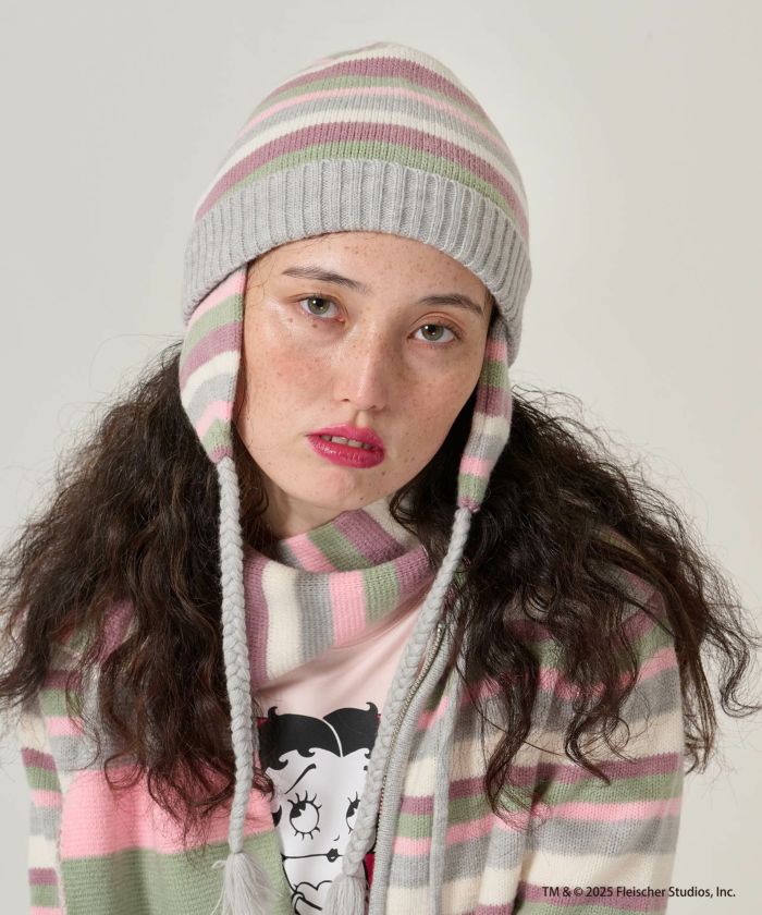 ボーダー/ニット帽/限定