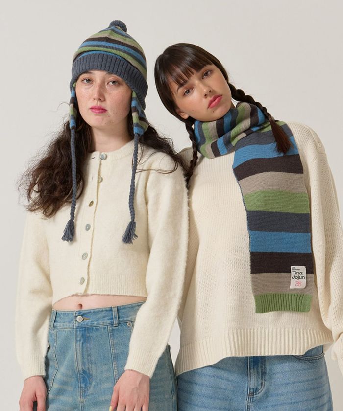 ボーダー/ニット帽/限定