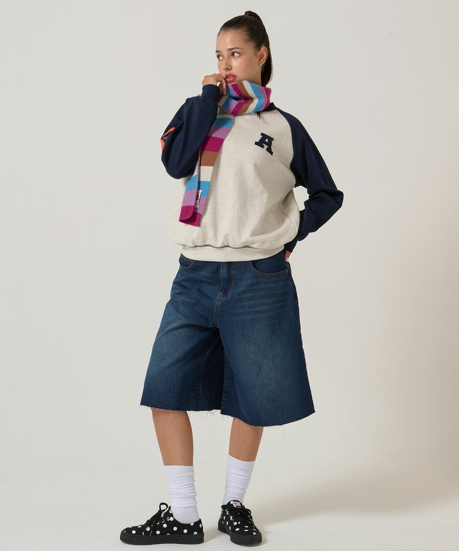  ボーダー/ マフラー/限定