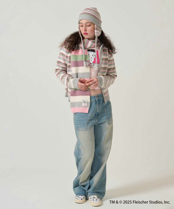  ボーダー/ マフラー/限定