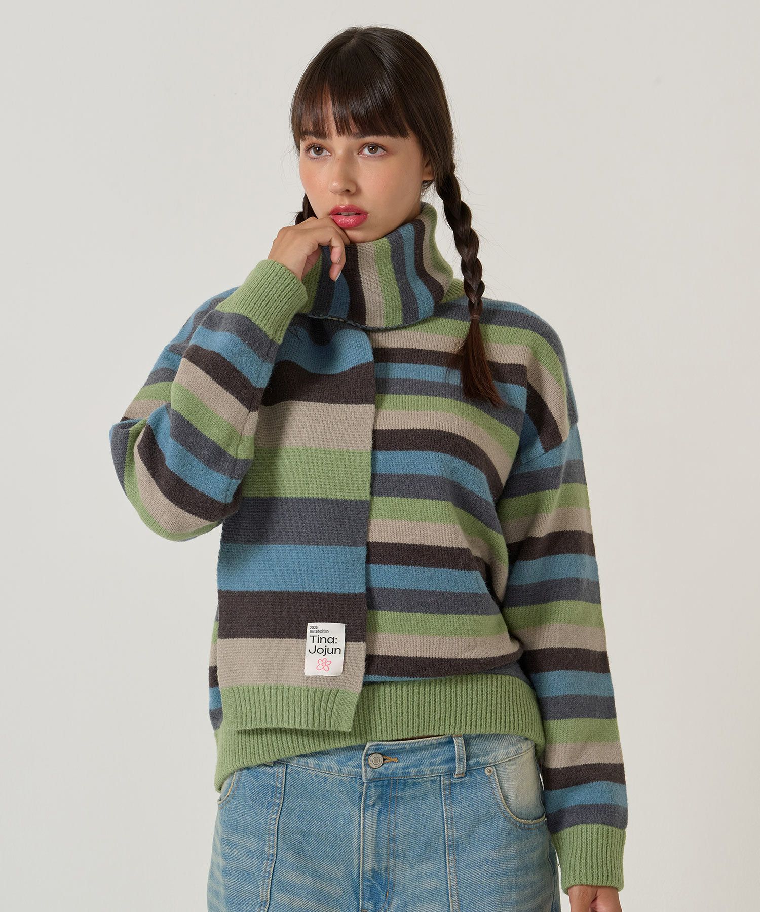  ボーダー/ マフラー/限定