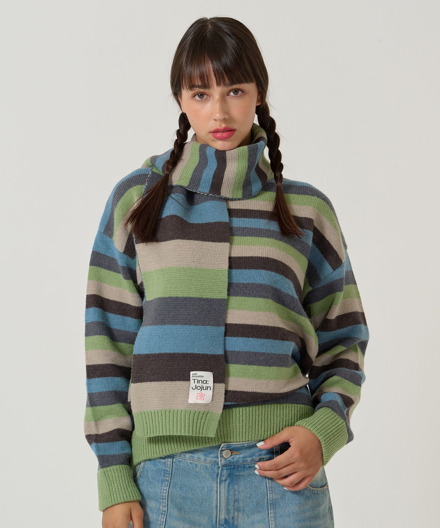  ボーダー/ マフラー/限定