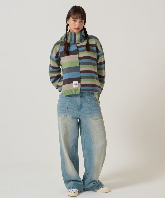  ボーダー/ マフラー/限定