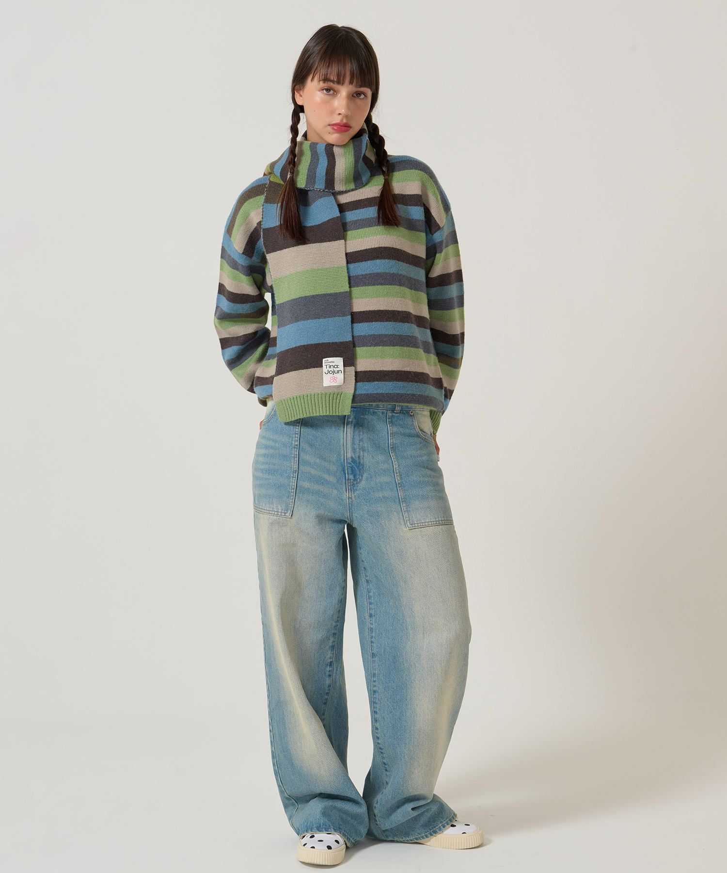  ボーダー/ マフラー/限定