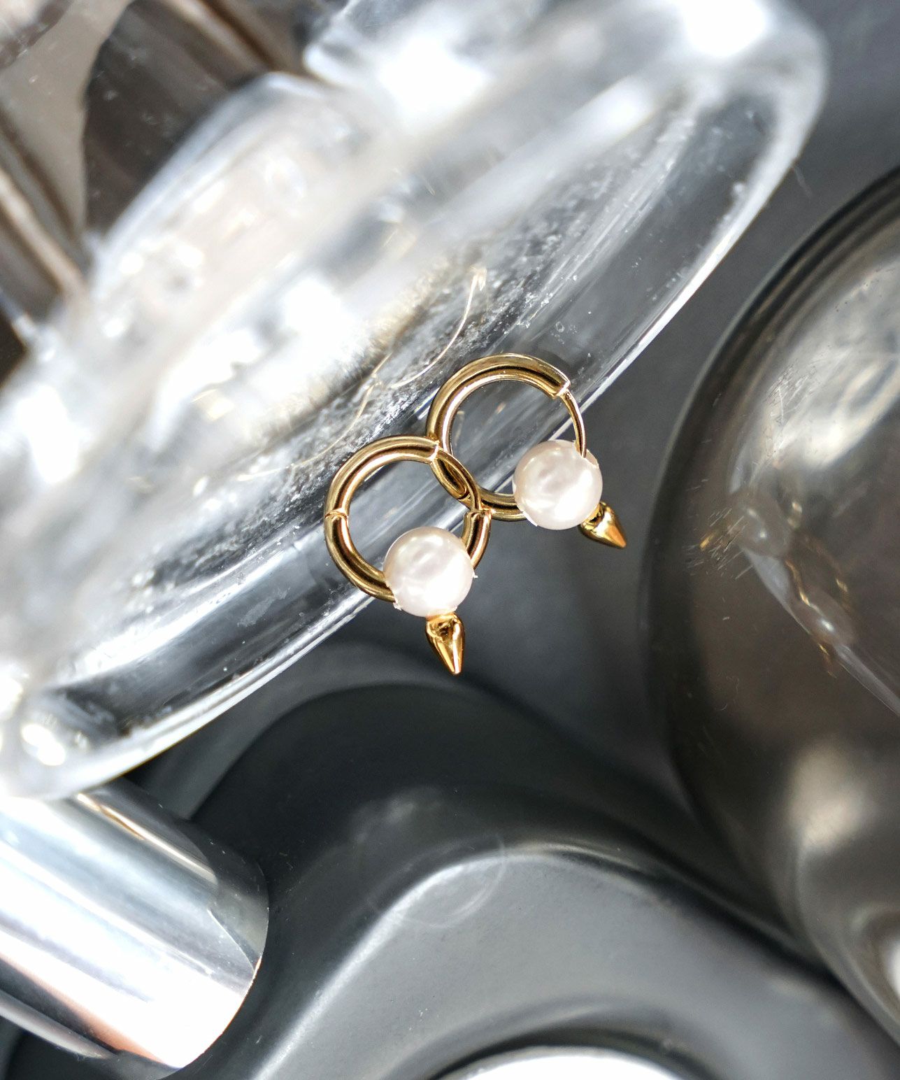 スタッズ ドロップ ピアス Studs Drop Pierce