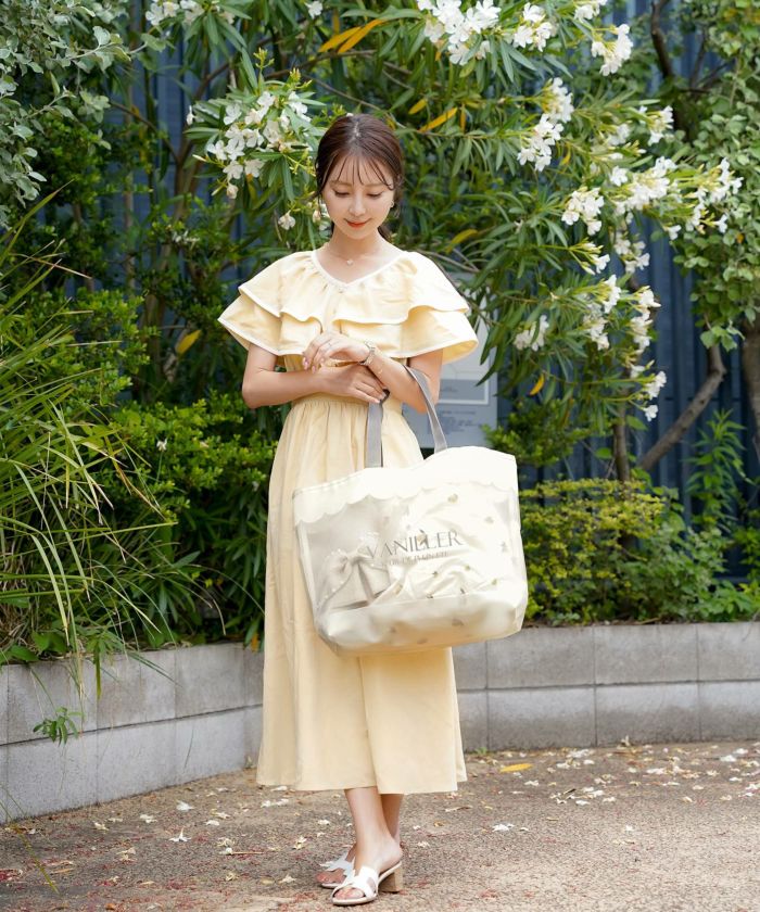 即納クーポン対象 スカラップ メッシュ ラージ トートバッグ le reve