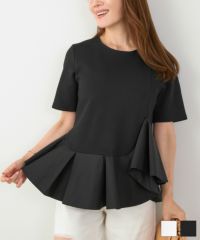 リアラ　スカラップ ペプラム チューリップスリーブ ブラウス Liala×PG 楽天市場】新色追加 手洗い可 ブラウス レディース ファッション