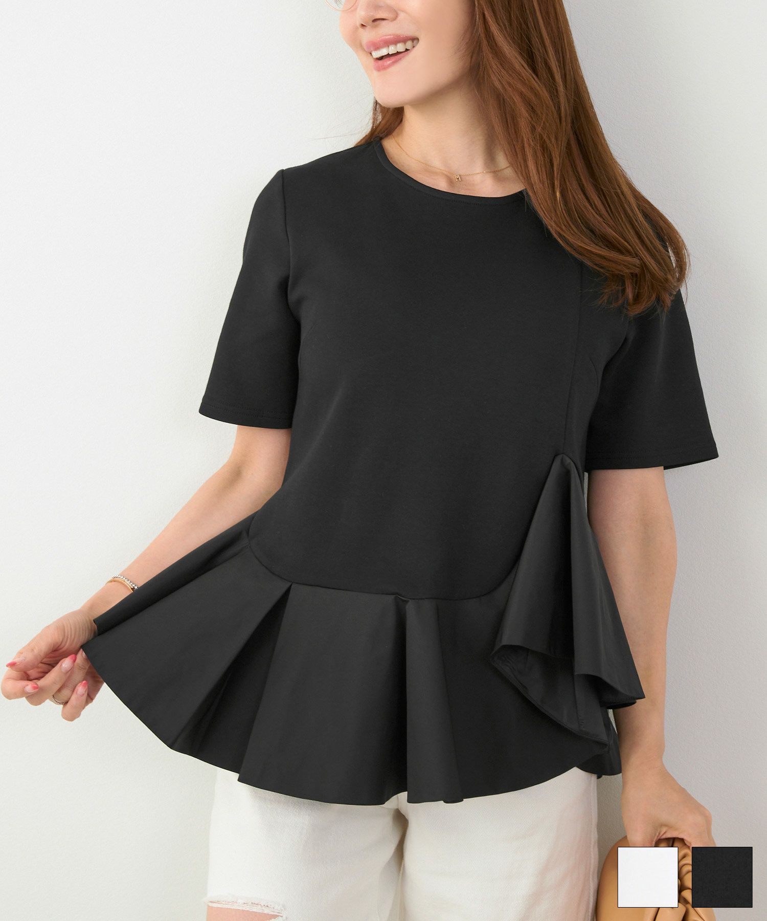 裾ランダムペプラムカットソーLiala×PG