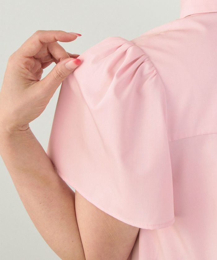 手洗い可かわいい上品きれいめ大人カジュアルオフィスシンプル襟付きイレヘム体型カバージョイントスペース