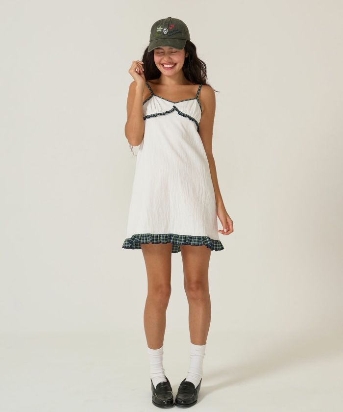 TINA:JOJUN キャミワンピース　ティアード　フレアミニワンピース TINA：JOJUN ワンピース ティアード フレアミニワンピース