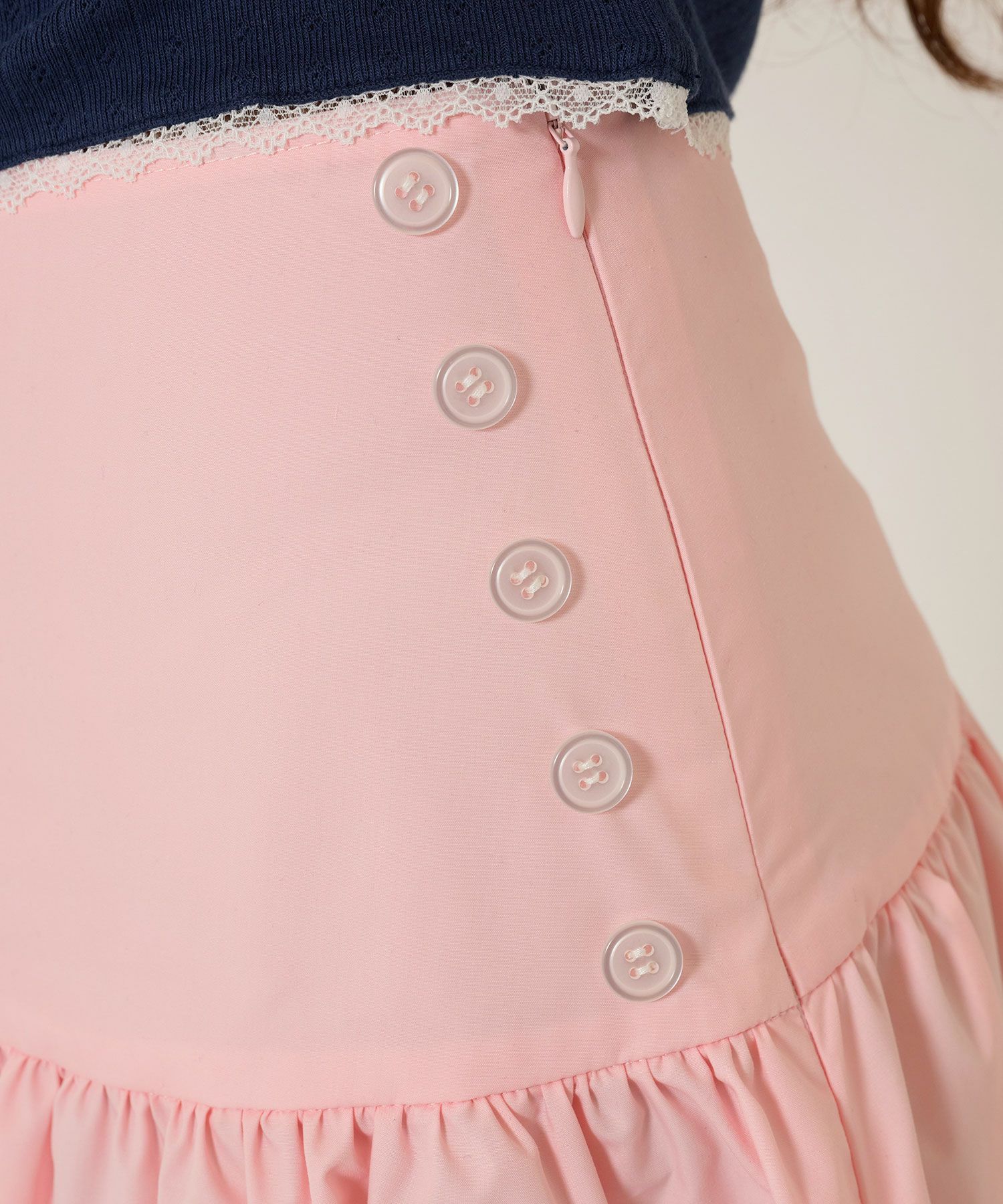 スカート/ボトムス/ミディ丈/ピンク