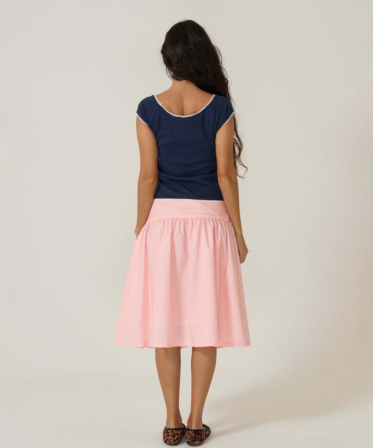 スカート/ボトムス/ミディ丈/ピンク