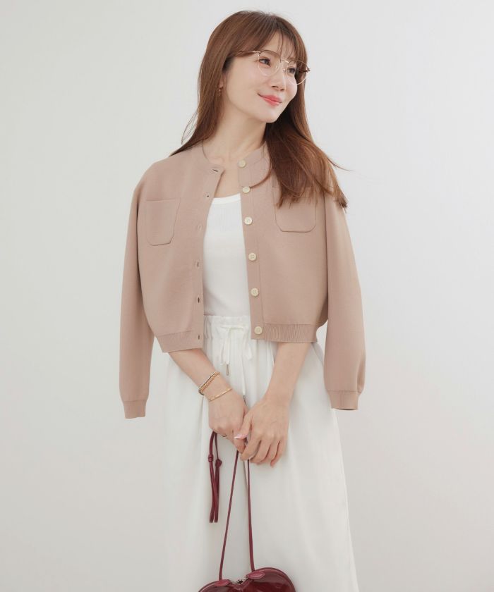 手洗い可セットアップ対応可かわいい上品きれいめ大人カジュアルシンプルオフィスショートジョイントスペース