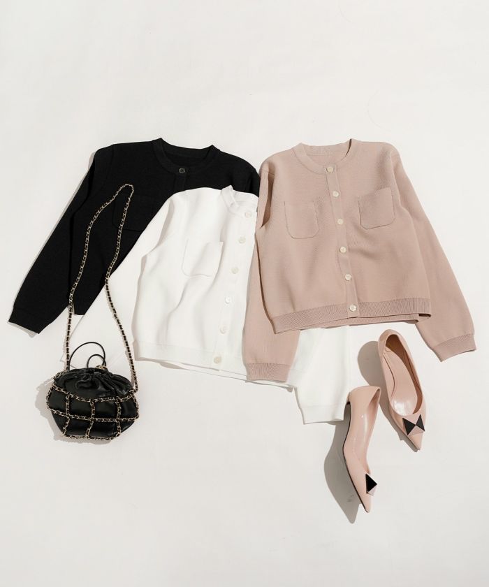 手洗い可セットアップ対応可かわいい上品きれいめ大人カジュアルシンプルオフィスショートジョイントスペース