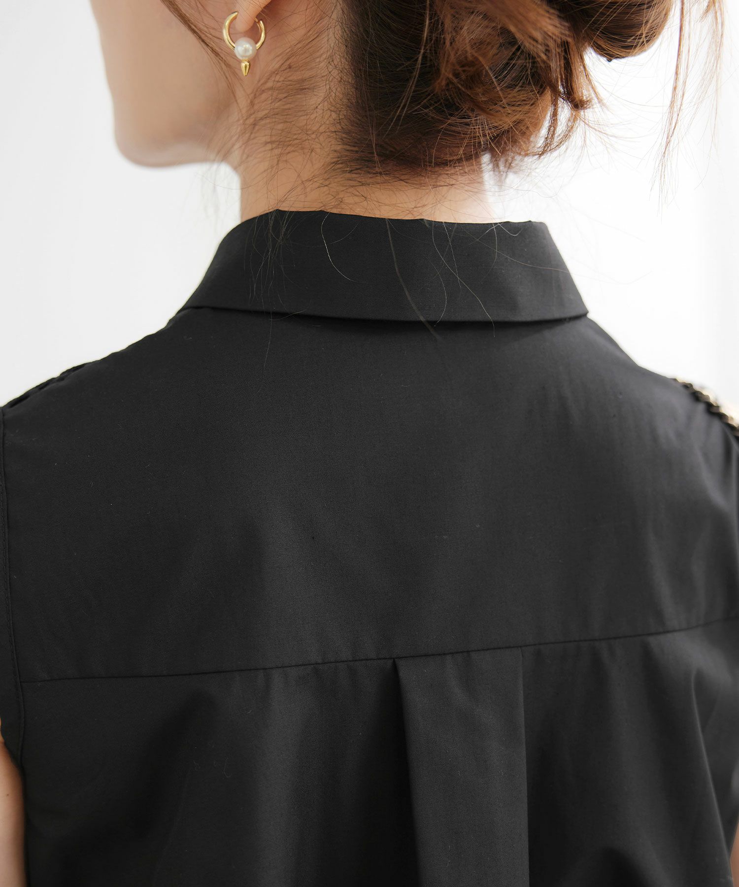 手洗い可かわいい上品きれいめ大人カジュアルシンプルエレガントノースリーブ体型カバージョイントスペース