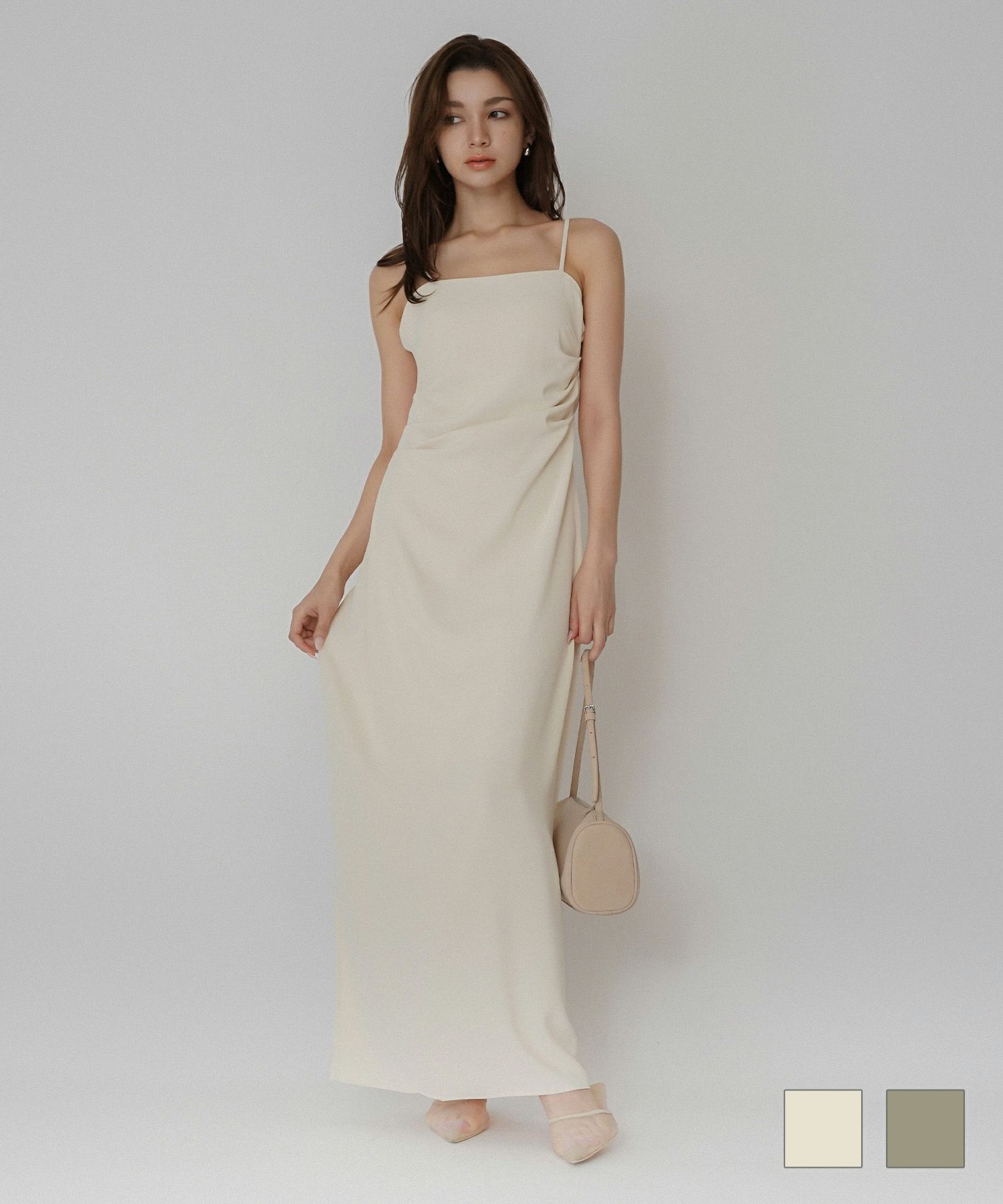 デザイン タック スリット キャミワンピース KINO THE KEI