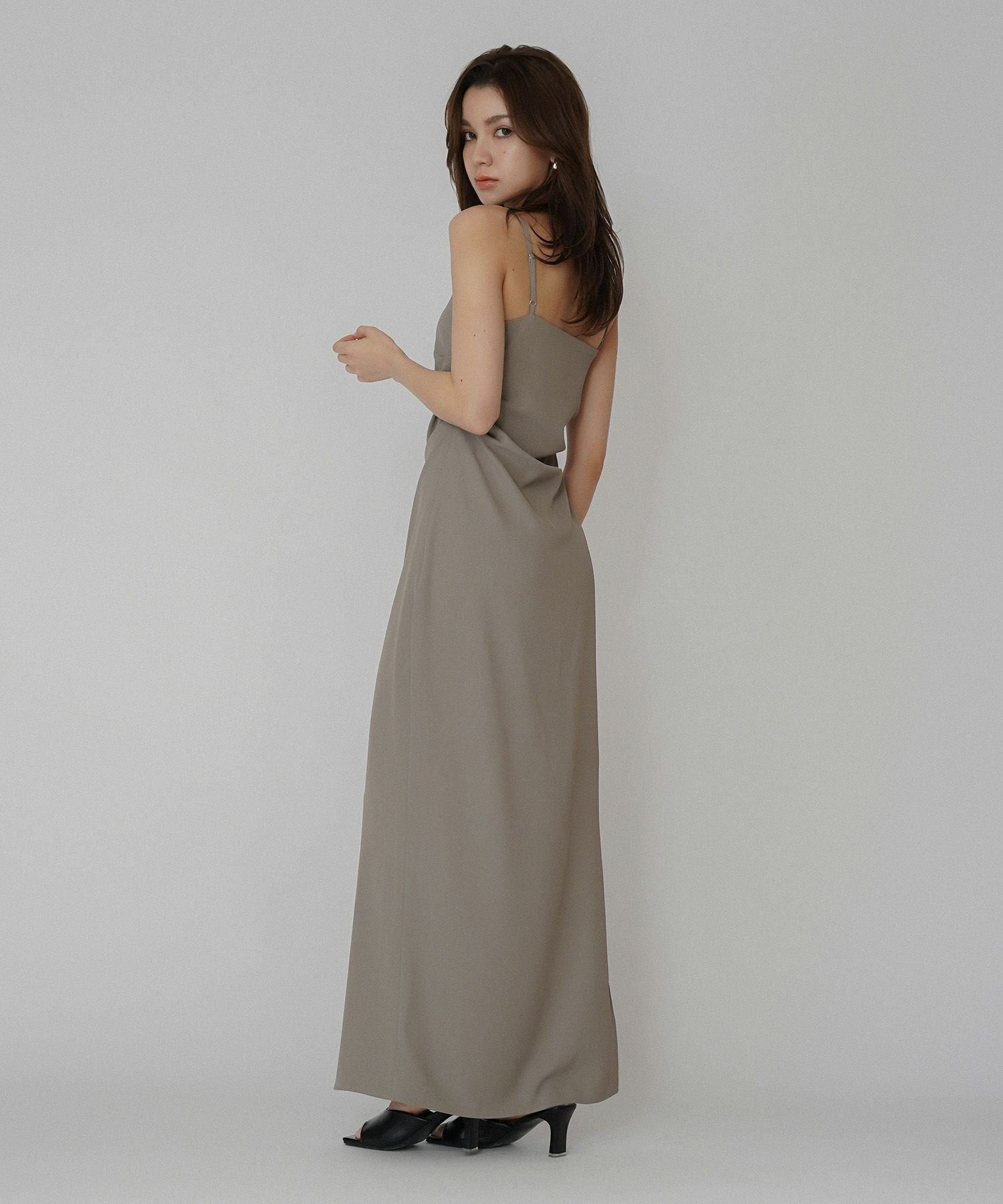 デザイン タック スリット キャミワンピース KINO THE KEI