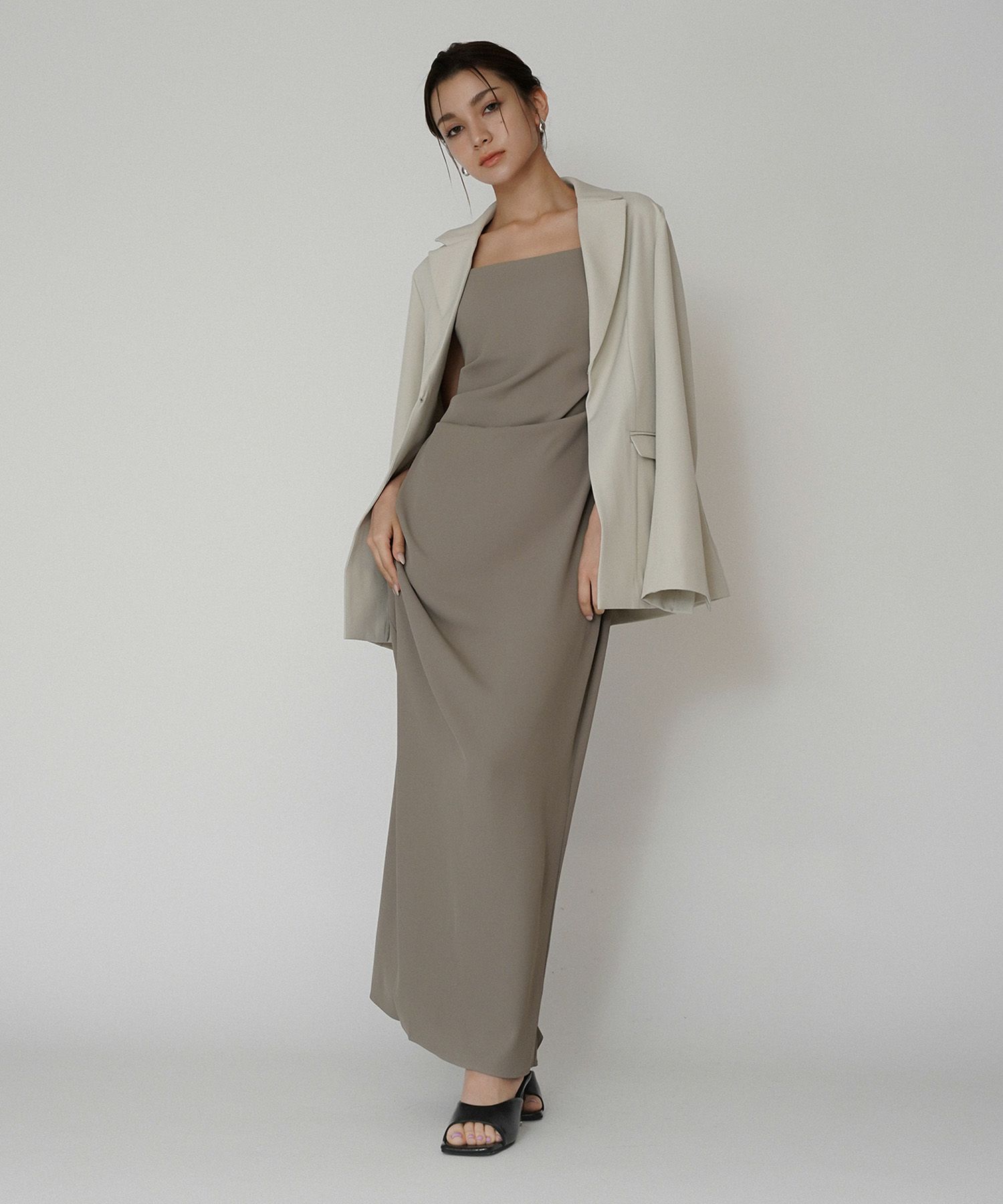 デザイン タック スリット キャミワンピース KINO THE KEI