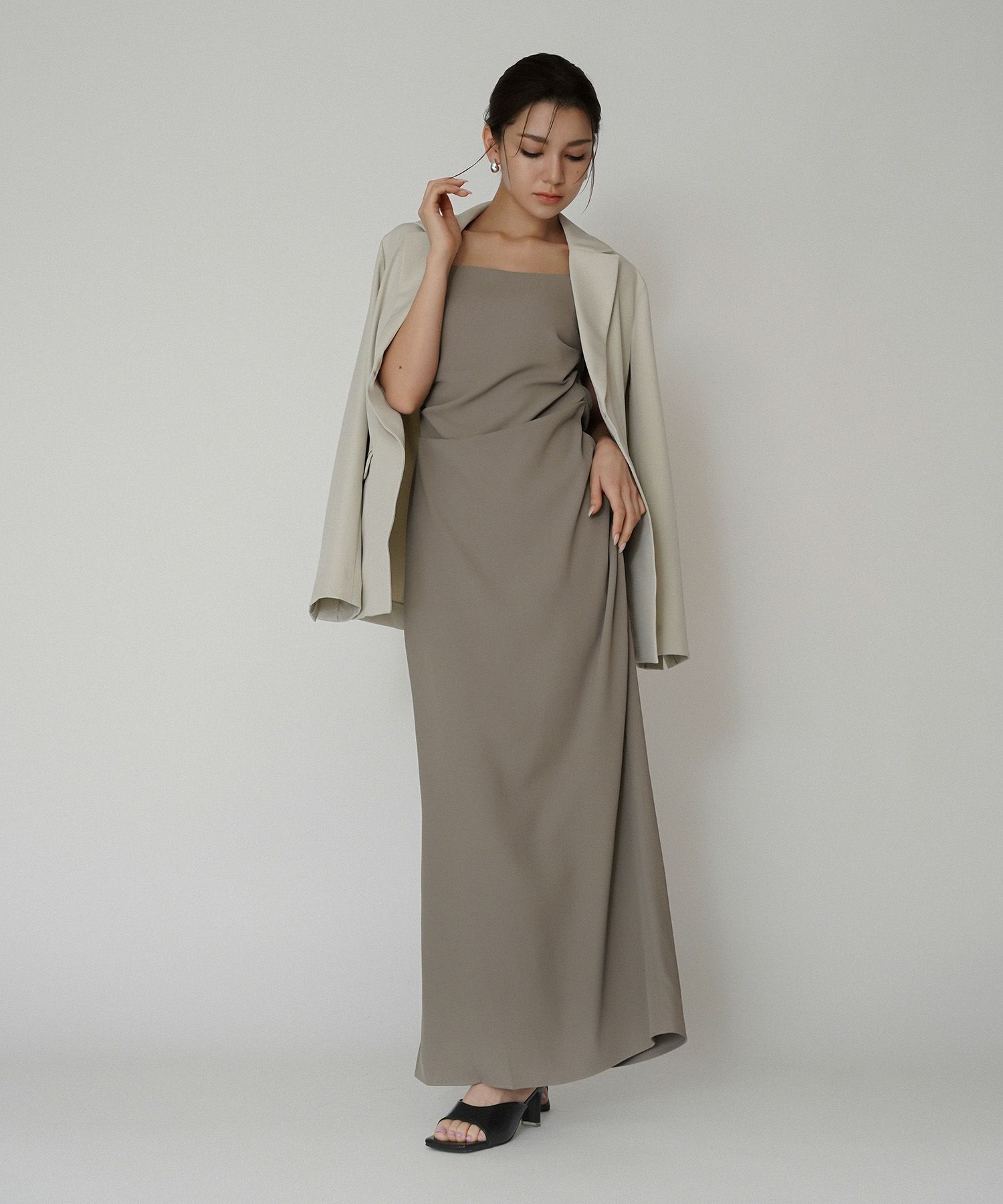 デザイン タック スリット キャミワンピース KINO THE KEI